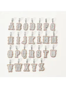 Bone Ring Letter Copper Inlaid Zircon, Trendy Jewellery Accessories, Casual Style, Stainless Steel Chain Material, All over Print Pattern Type