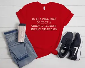 Chronic Illness Tee Funny Christmas Tee Spoonie Humor Gift Flare Day Top Invisible Illness Gift Disability Shirt Accessibility Tee WChiarMalfo