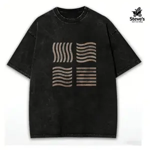 washed cotton, [Retro Fifth Element Tee] Retro Minimal Fifth Element Stones T-Shirt |   Men's Short Sleeve T-Shirt