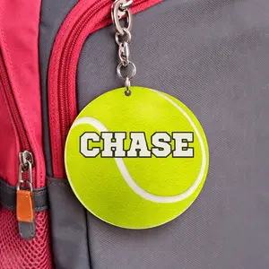 Tennis Keychain Custom Personalized Name Keychain