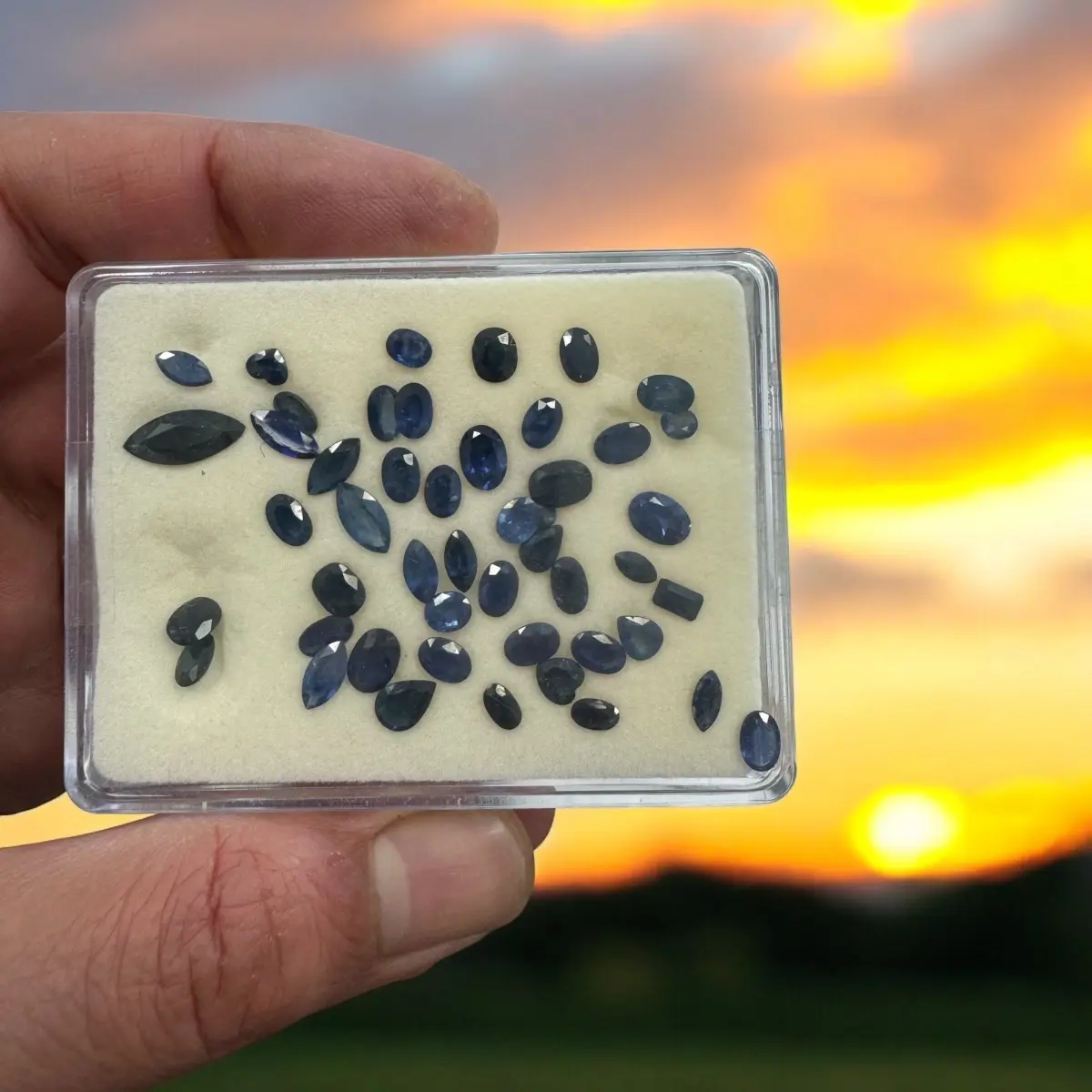 Raw Sapphires in Various Cuts with Silver Pendant - Fashion Accessory for Women