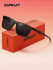 SUPKLEY Minimalist Style Polarized Sunglasses TAC Lenses TR90 Square Frame Fishing Street Photography Unisex Sunglasses Fashion Decoration UV Protection Brand Packaging Christmas Valentine's Day Gift Selection