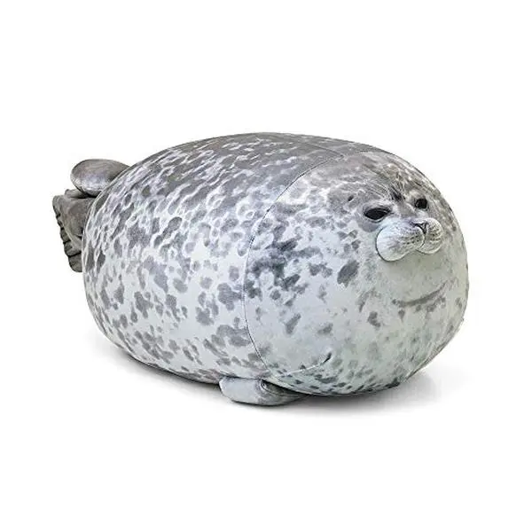 Seal Pillow, Kawaii Chubby Blob Seal Plush Pillow Stuffed Cotton Plushies Animal Toy Cute Ocean Pillow (13 inch Small)