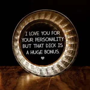Engraved Valentine Day Gifts for Boyfriends - I Love You For Your Personality Whiskey Glass, Gift for Him