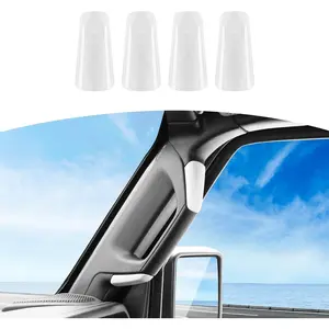 for Jeep JL A Pillar Grab Handles Cover Trim White for Jeep Wrangler JL JLU Gladiator JT 2018-2023 White Interior Accessories 4pcs
