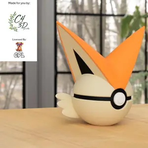 Victini Ball - 1st Print - High-Quality PLA, 3D Printed Pokeball Figure