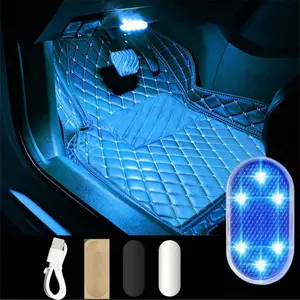 Decorative Lamp Car Lights Brighten Up Your Car's Interior with This Handy Touch-Activated Ceiling Lamp!Bright, Versatile LED Ambient Light Car Touch Light - USB Rechargeable, Portable, and Easy-to-Install for Enhanced Vehicle Safety and Comfort