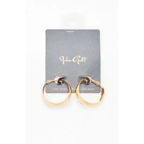 John Galt Women's Gold Hoop Earrings