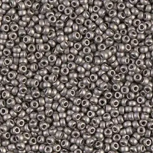 Matte Nickel Plated 11/0 Miyuki rocaille || RR11-0190F