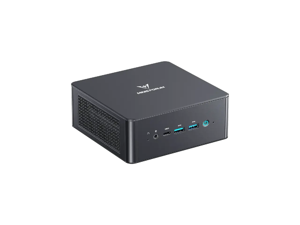 MINISFORUM UM890 Pro Mini PC, AMD Ryzen 9 8945HS (up to 5.2GHz) Mini Computer, Barebone Without RAM/SSD/OS, Mini Desktop Quad Display HDMI/DP1.4/USB-C, AMD Radeon 780M/Dual LAN 2.5G