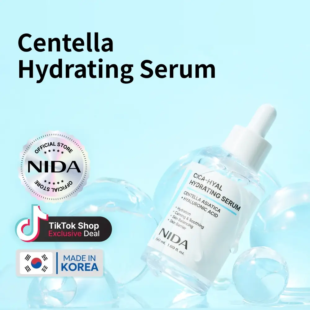 NIDA Centella CICA-HYAL Hydrating Serum Hyaluronic Acid Niacinamide Calming Soothing