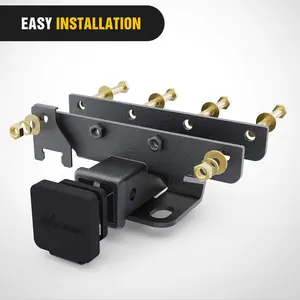 Nilight 2 Inch Rear Bumper Tow Trailer Hitch Receiver Kit Compatible for 2018-2024Jeep Wrangler JL JLU 4 Door and 2 Door Unlimited Black Outdoor Grey dealsforyoudays