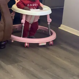 Baby Walker Foldable with 9 Adjustable Heights, 6-12 Months  Baby Walkers, with Wheels Portable Anti-Rollover, Rolling portable design,Valentine's Day gifts