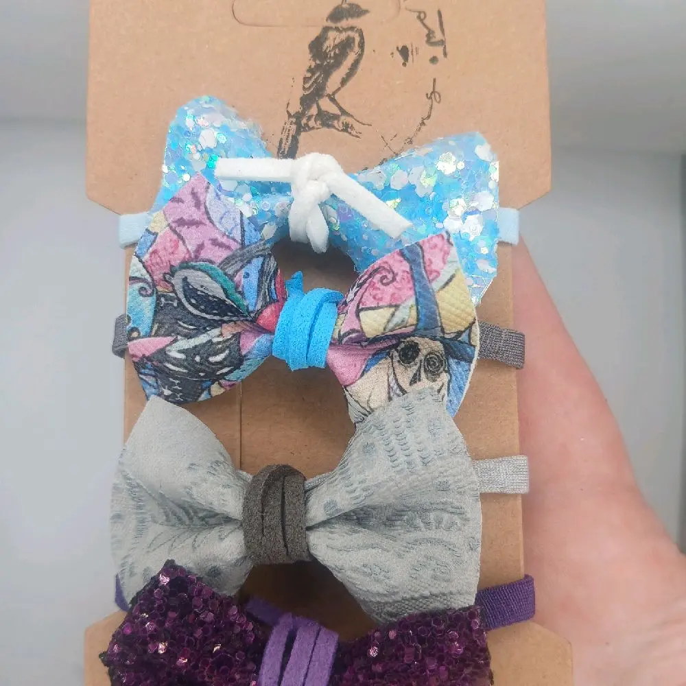 bearded dragon bow set, small animal bows, pet accessories,  ocean bows, summer bows, pet clothing, bearded dragon clothes