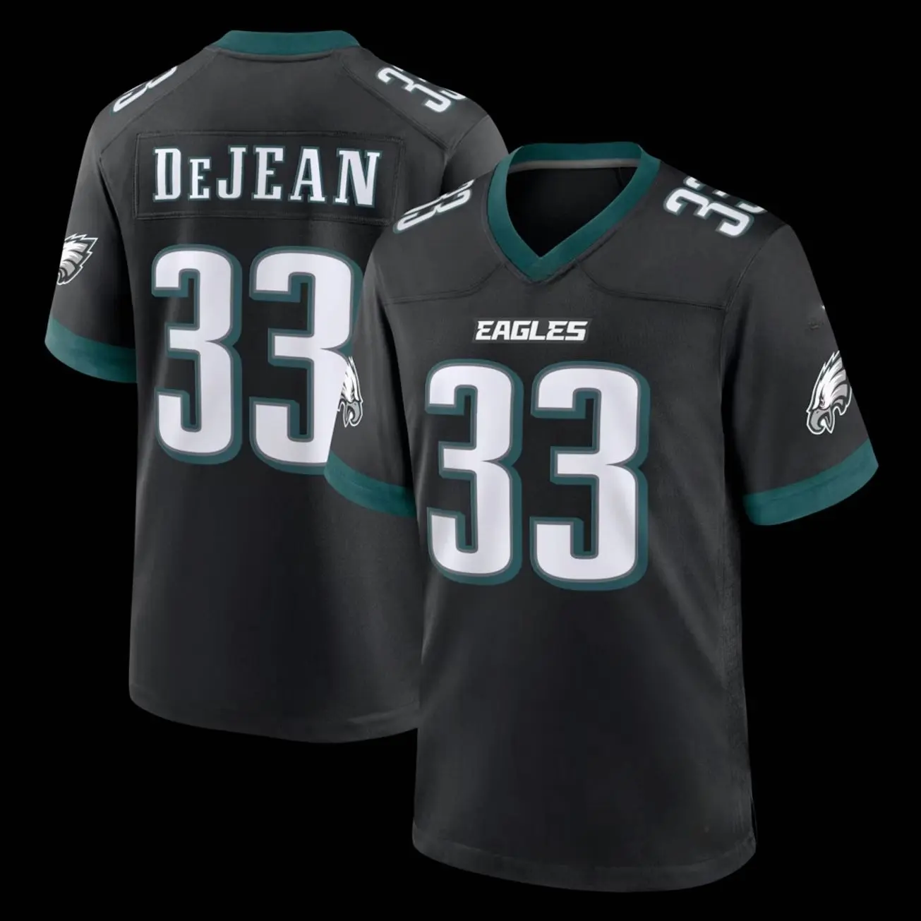Unisex Football inspired by DeJean 33 Philadelphia Alternate Game Jersey - Black