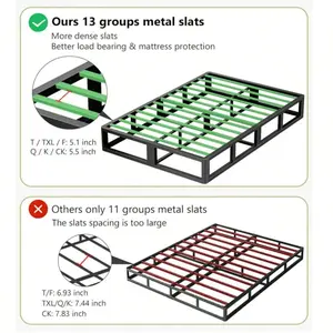 5 Inch Box Spring For Queen Bed,Queen Size Box Spring Only,Heavy Duty Mattress Foundation,Metal Bed Base,Non-Slip,Easy Assembly