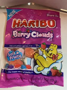 Haribo Berry Clouds -Soft & Fruity Gummi Candy