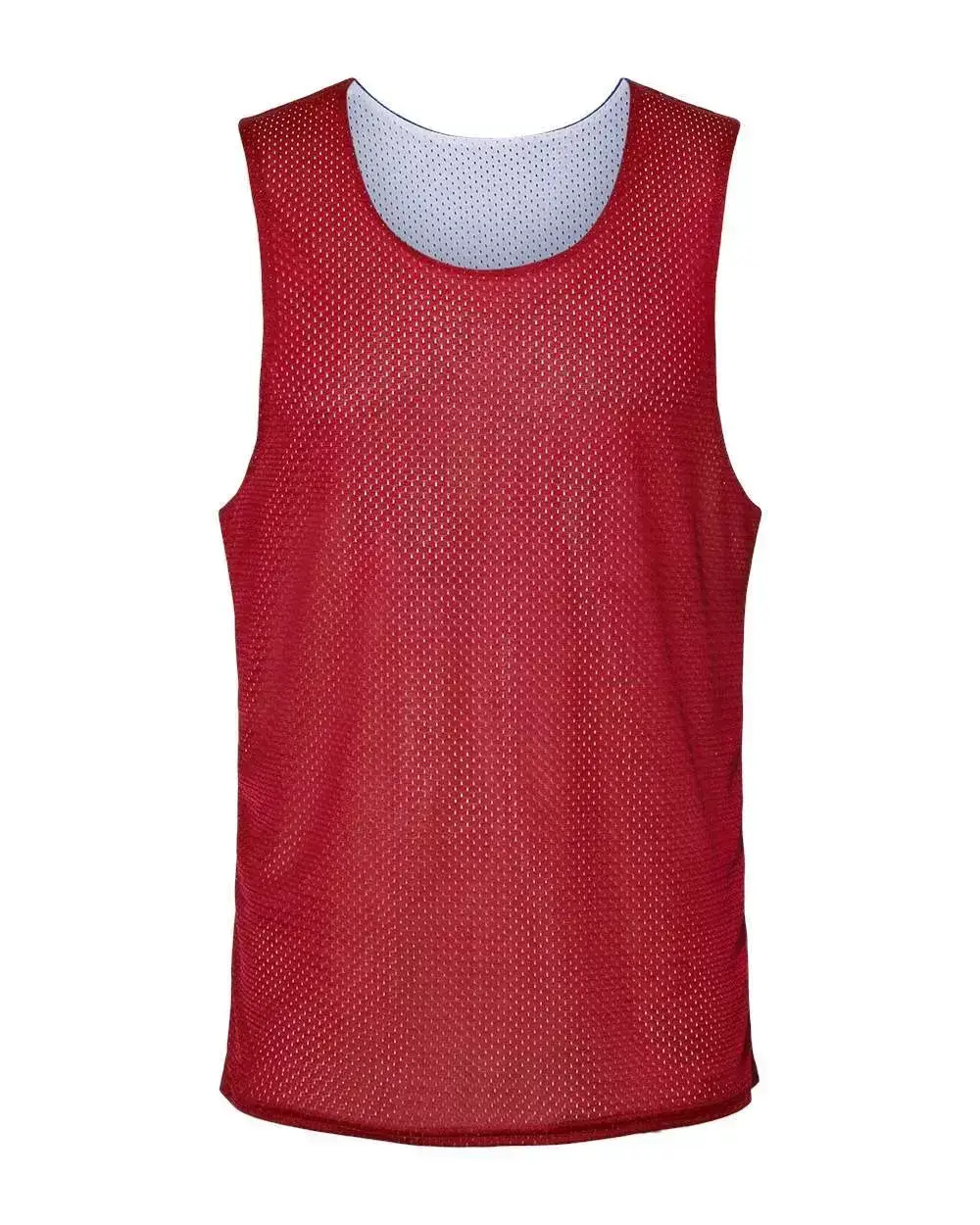Men's Reversible Double Layer Tank Top, Athletic Fit Polyester Mesh Jersey for Basketball & Training, Double-Needle Hem, Mesh Fabric, Male, 4Xl, Multi-Size, Breathable, Sleeveless