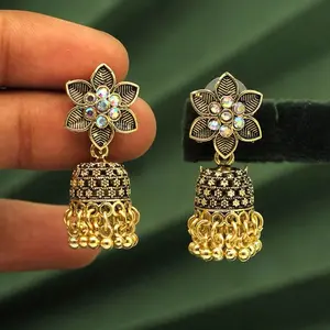 Gold Color Rhinestone Oxidized