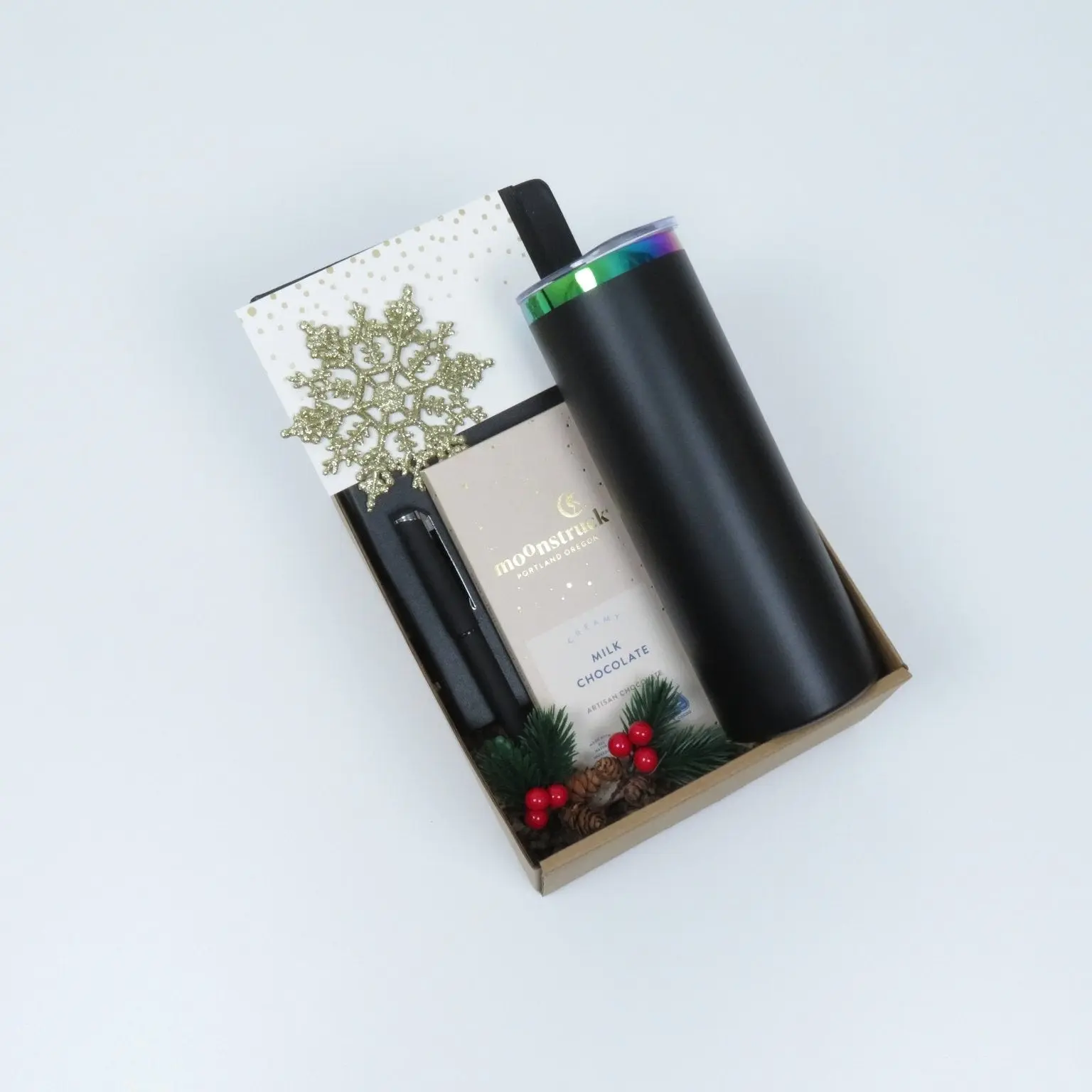 Elegance Gift Set with Chocolate, Notebook, and Decorative Items