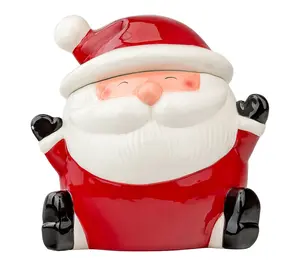 10 Strawberry Street Joyful Santa Canister