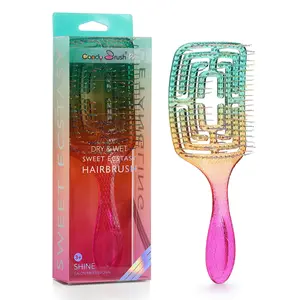 Candy Brush Chromatique Gradient Color Square Maze Detangling Hair Brush -Sweet Ecstasy Color for All Hair Types