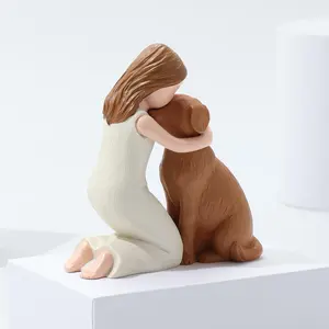 Resin Dog Memorial Angel Ornament, Pet Loss Grief Gift for Dog Lovers, Home Decor Statue