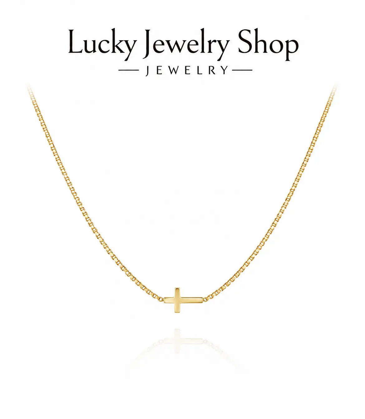 Women's Golden Cross Faith Pendant Necklace - Dainty Fashion Jewelry, Casual Style Necklaces, Stainless Steel Daily Versatile Chain, Everyday Wear Layering Gift