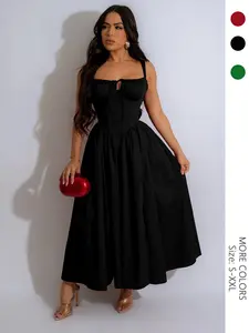 USBoutiqueCHIC Women's A-Line Maxi Dress | 1250GSM Heavyweight Knit Long Dress, Winter Elegant Formal Wear