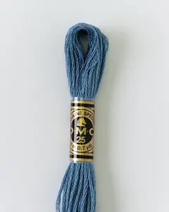 DMC Embroidery Stranded Thread - Six-Strand Embroidery Floss - 931 - Blue grey