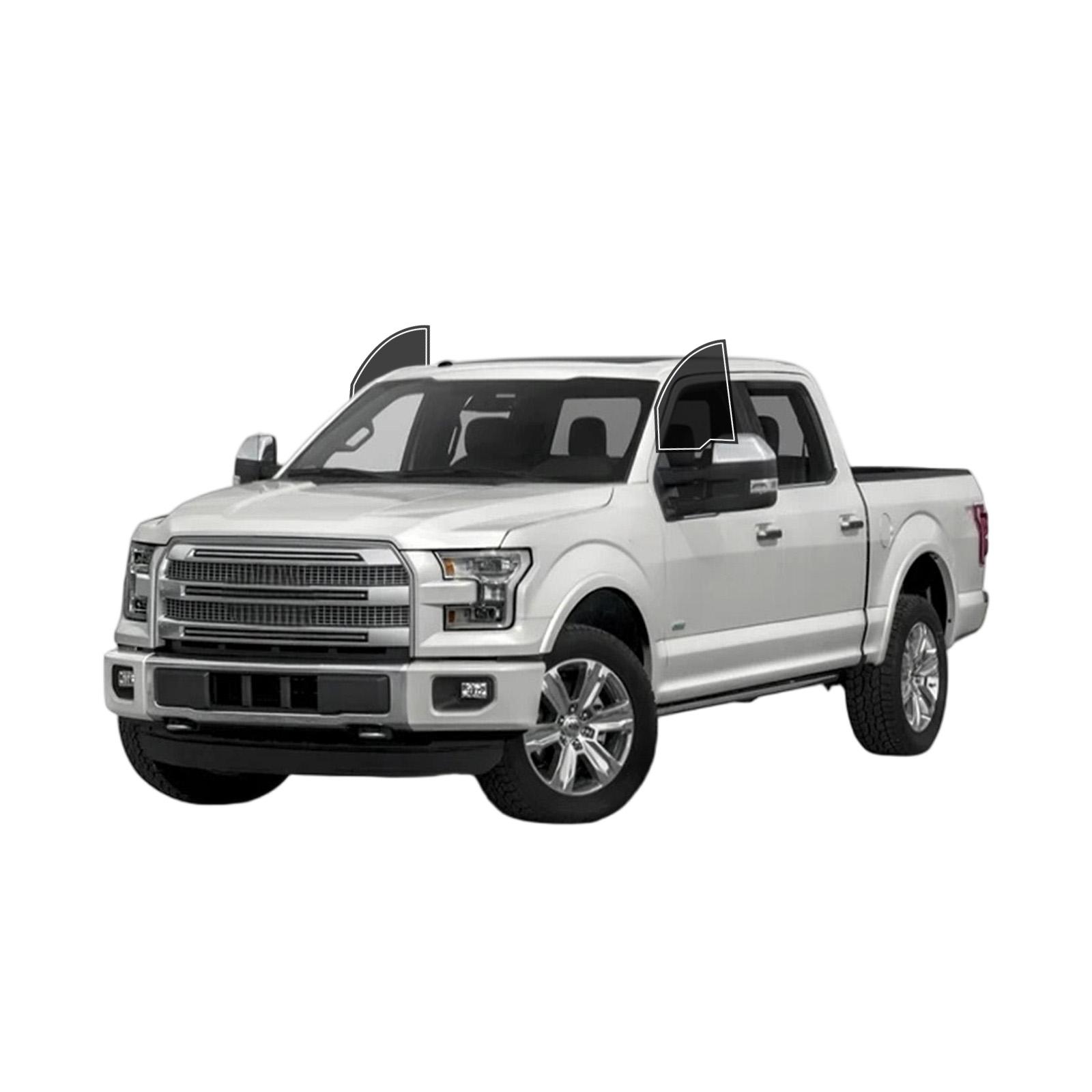 Precut Window Tint Film For Ford F150 Crew 2009-2014 Window 2Ply Anti-Shatter, UV Block, Privacy Protection, Easy Install, No Trimming Needed,Heat & Glare Reduction