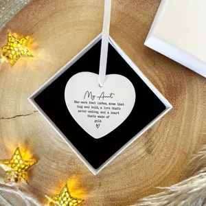 3pcs Auntie Gift Set, Unique Heart Keepsake for Auntie's Birthday, Thoughtful Present for Auntie, Thank You Gift for Loved Ones, Expressive Message, Unique Birthday Gifts
