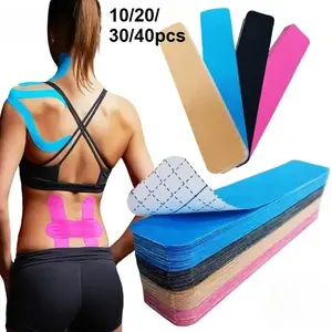 10-40pcs Pre-Cut Sports Muscle Tape, Elastic Athletic Tape, Breathable Elastic Waterproof Support Straps, Flexible Durable for Professional Sports & Relaxation