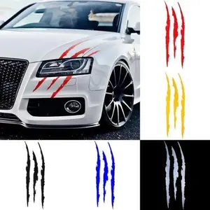 Car Sticker Reflective Claw Scratch Stripe Marks Headlight Decal Paw Creative Scratch Sticker