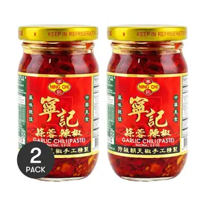 2 Pack NING CHI Garlic Chili Sauce 8.64oz Each - Taiwanese Condiment, For Stir Fry & Rice, Spicy