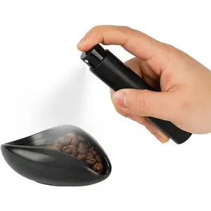 Coffee Bean Dosing Cup & RDT Spray Bottle Kit for Espresso Bar, Static Reduction Ceramic Single Dose Tray for Brewing/, Barista Accessories Set, Black