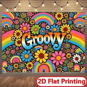 2D Flat Printing Polyester Backdrop Banner, Room Decor Banner, Ideal for Wedding Parties and Holiday Gatherings