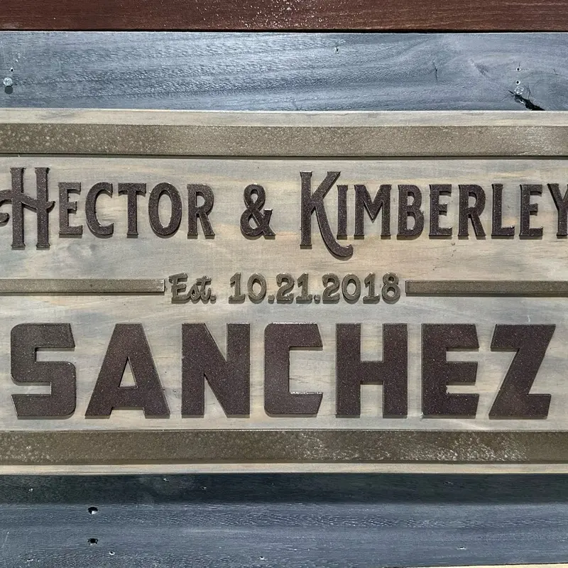 DESIGN (C) Wedding Sign - Personalized with Names & Date Handmade Wooden Signage