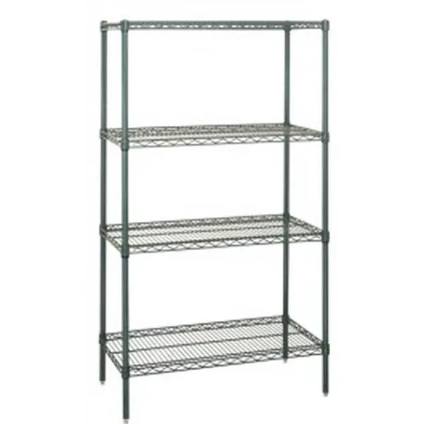 Quantum Storage Proform Heavy-Duty Water-Resistant Wire Mesh Organiser, 4-Shelf Multi-Layer Vertical Shelving & Storage Unit - 14x60x86 in