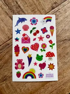 Glitter Y2K Sticker Sheet