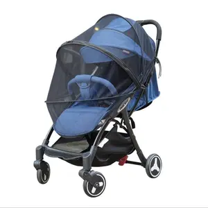 Baby Stroller Mosquito Net, Full Coverage Zippered Universal High View Hand Push Cart Insect Shield, Baby Carriage Anti-Mosquito Cover