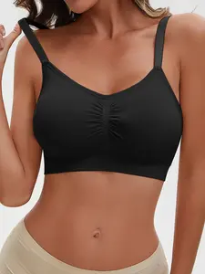 EssElegance  Wire-Free T-Shirt Bra Set. Ultra-Soft Seamless Push Up & Adjustable Straps. Full Coverage Lingerie for Everyday . all season free padded soft comfy nursing size inclusive womens wireless comfortable plus ajustador hsia joan ts Ultimate wide