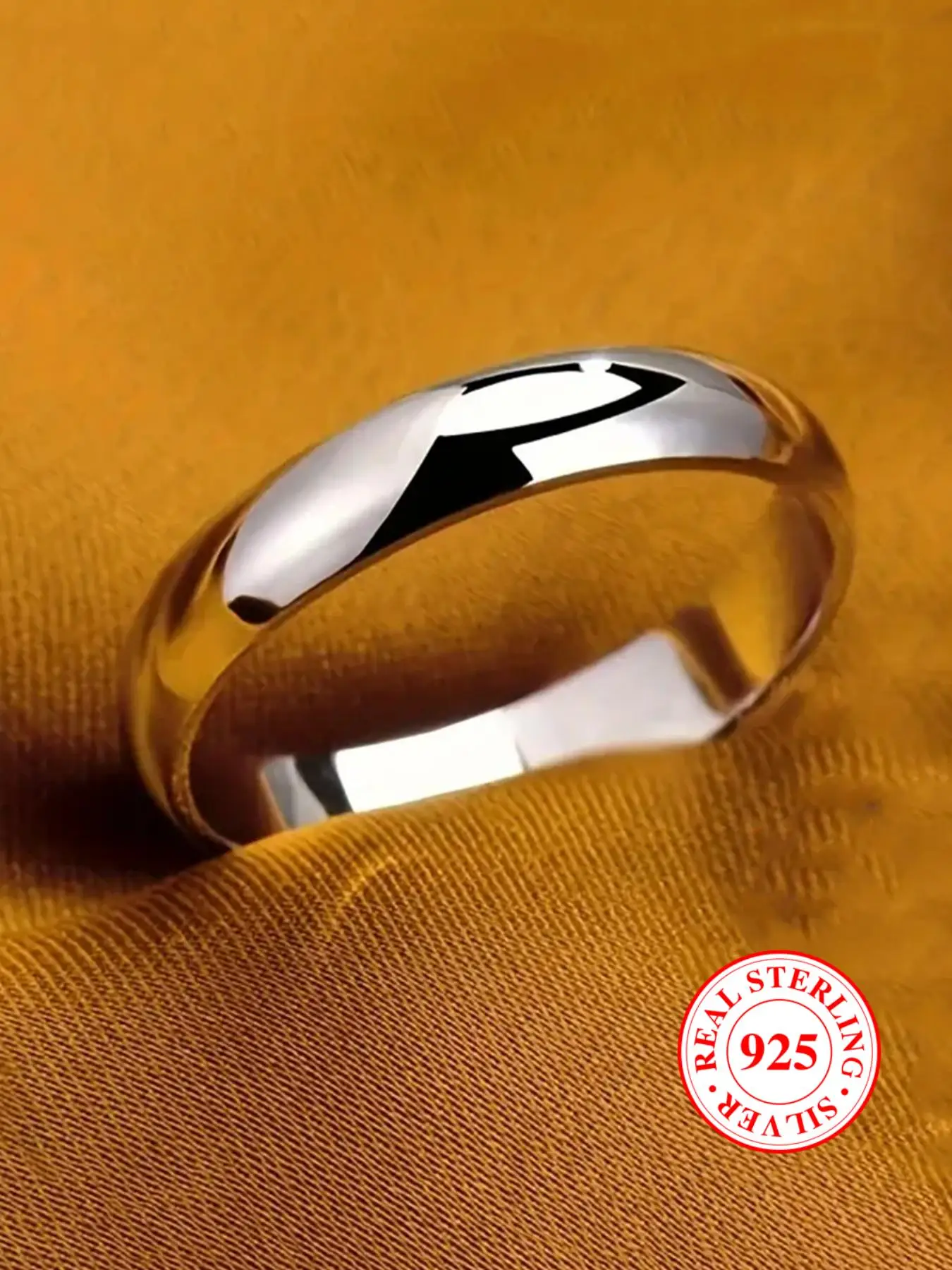 925 Sterling Silver Simple Plain Silver Ring, Fashion Jewelry Accessories for Men & Women, Elegant All-match Fashion Accessories