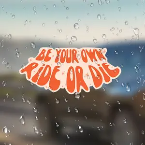 Sticker Quote 'ride Your Own Carpool or Die' (cool, Fun & Stylish), Perfect for Laptops, Water Bottles, Notebooks, and More!