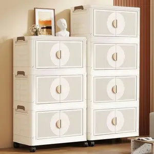 Foldable Storage Box Organizer, Home Use Toy & Snack Cabinet, Clothes Organizing Bin, Large Capacity Space-Saving Solution