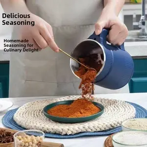 "Electric Coffee and Spice Grinder with Stainless Steel Blades and Brush, Dry and Wet Grain Mill for Rice, Beans, and Seasonings"