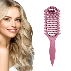 Hair brush for wavy hair,Detangler brush and detangling brush for curly hair,hairdetangler brush Purple wavy thermal brush curl defining brush the brush Green men woman kid Cute Cat Ear Curl Defining Comb