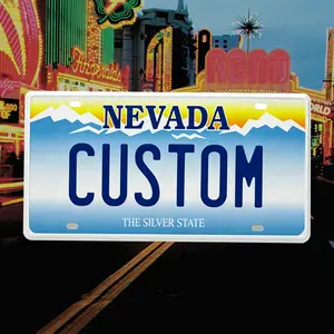 12x6 NEVADA Out Your text Personalized LicenseTag Durable Thickened Aluminum Rust Proof and UVResistantvehicle decor plate