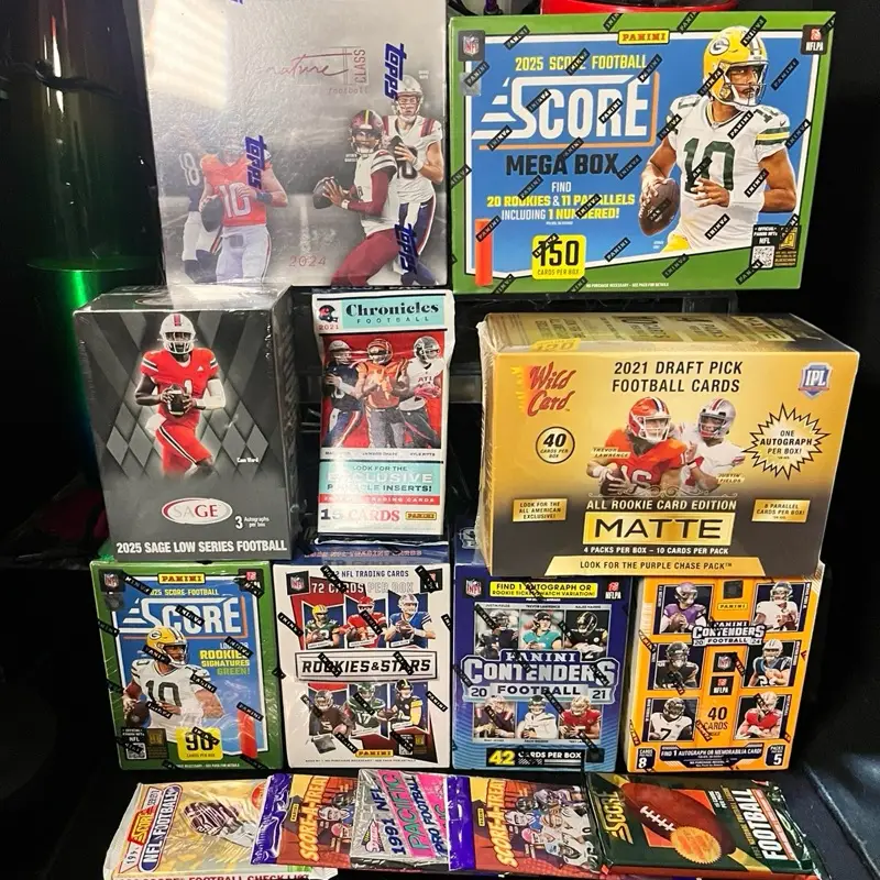 Football Boxes and Packs for Building Your Collection - Sports Packs with Various Cards and Collectibles - PYT Break Megas Blasters