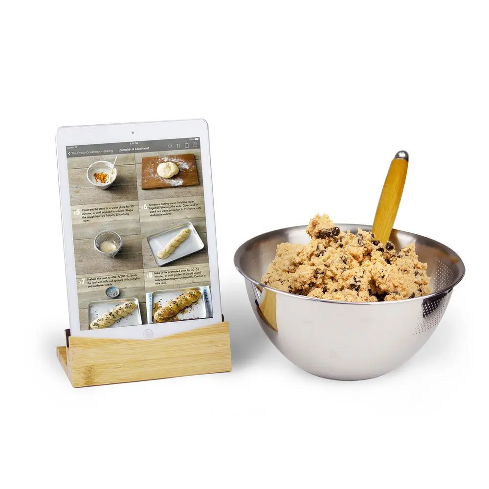Bamboo iPad Recipe Dock and Holder